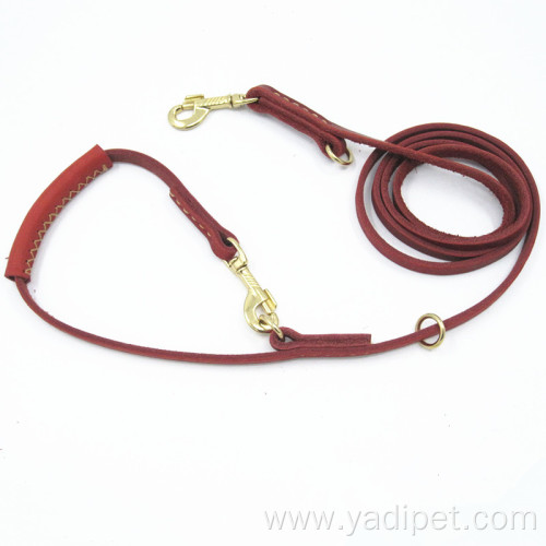 Leather Dog Leash Comes with Two Loops